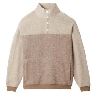 Outdoor Voices MegaFleece Snap Up Oatmeal - Mens Small fits Womens Medium-Large